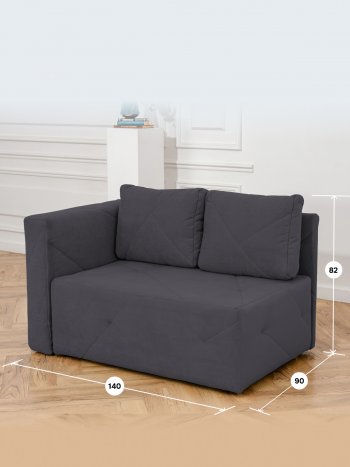 Диван 1010 графит, левый (BRENDOSS) в Невьянске - nevyansk.mebel-e96.ru