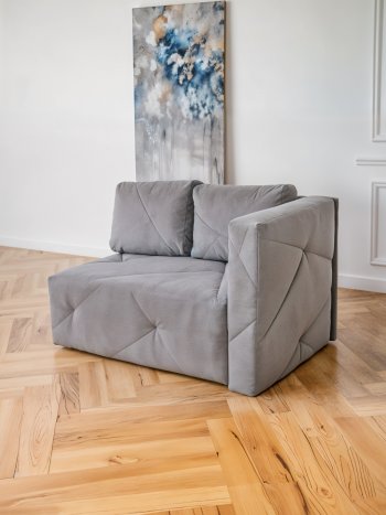 Диван 1010 серый, правый (BRENDOSS) в Невьянске - nevyansk.mebel-e96.ru