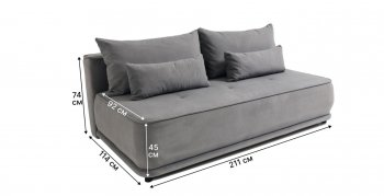 Диван-кровать 1001 серый (Brendoss) в Невьянске - nevyansk.mebel-e96.ru