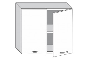 1.80.2 Луиза Шкаф настенный с двумя дверцами h 720 в Невьянске - nevyansk.mebel-e96.ru | фото