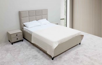 Кровать с подъемным механизмом Мега беж (Лин) в Невьянске - nevyansk.mebel-e96.ru