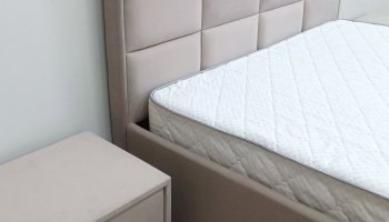 Кровать с подъемным механизмом Мега беж (Лин) в Невьянске - nevyansk.mebel-e96.ru