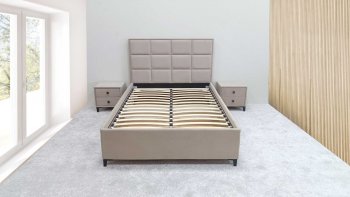 Кровать с подъемным механизмом Мега беж (Лин) в Невьянске - nevyansk.mebel-e96.ru