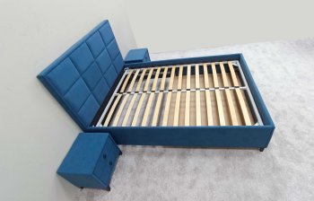 Кровать с подъемным механизмом Мега синий (Лин) в Невьянске - nevyansk.mebel-e96.ru