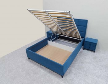 Кровать с подъемным механизмом Мега синий (Лин) в Невьянске - nevyansk.mebel-e96.ru