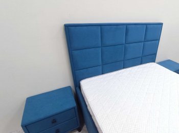 Кровать с подъемным механизмом Мега синий (Лин) в Невьянске - nevyansk.mebel-e96.ru