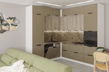 Кухонный гарнитур Альба гранд прайм 2200х2500 мм (Герда) в Невьянске - nevyansk.mebel-e96.ru