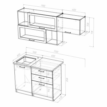 Кухонный гарнитур Алина экстра 1700 мм (Герда) в Невьянске - nevyansk.mebel-e96.ru