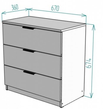 Комод Anna K215 674х670х360 в Невьянске - nevyansk.mebel-e96.ru