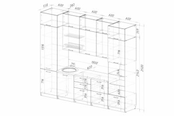 Кухонный гарнитур Асая экстра 3000 мм (герда) в Невьянске - nevyansk.mebel-e96.ru