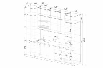 Кухонный гарнитур Асая экстра 2 3000 мм (Посудомойка) в Невьянске - nevyansk.mebel-e96.ru