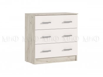 Комод 3 ящика Бася крафт/кашемир (Миф) в Невьянске - nevyansk.mebel-e96.ru
