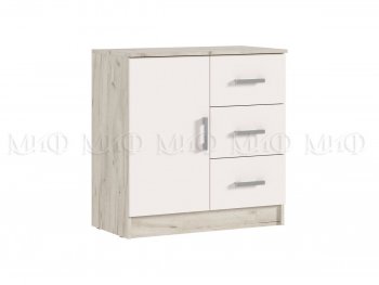 Комод 3 ящика 1 дверь Бася крафт/кашемир (Миф) в Невьянске - nevyansk.mebel-e96.ru