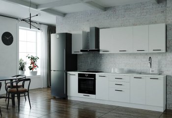 Кухонный гарнитур Белый глянец 2800 МДФ (Санвут) в Невьянске - nevyansk.mebel-e96.ru