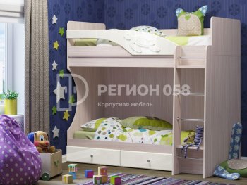 Двухъярусная кровать Бемби МДФ (Регион) в Невьянске - nevyansk.mebel-e96.ru