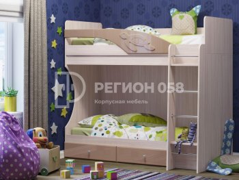 Двухъярусная кровать Бемби МДФ (Регион) в Невьянске - nevyansk.mebel-e96.ru