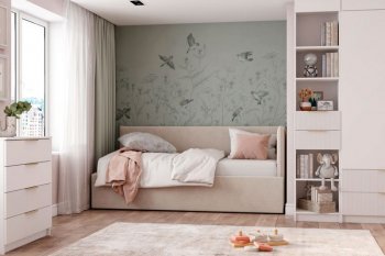 Диван-кровать Бенто с ПМ, велюр Крем (ДСВ) в Невьянске - nevyansk.mebel-e96.ru