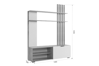 Мини-стенка Бери (Мебельсон) в Невьянске - nevyansk.mebel-e96.ru