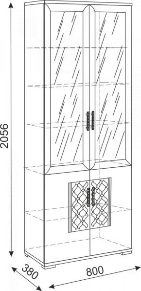 Библиотека Тиффани М15 (Риннер) в Невьянске - nevyansk.mebel-e96.ru