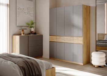 Шкаф 1600 мм Бостон Лайт ШК-004 серый (Стиль) в Невьянске - nevyansk.mebel-e96.ru