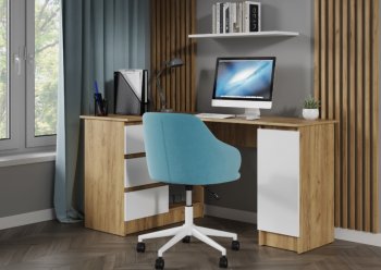 Стол письменный угловой Бостон лайт СП-003 крафт (Стиль) в Невьянске - nevyansk.mebel-e96.ru