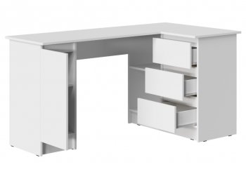 Стол письменный угловой Бостон лайт СП-003 белый (Стиль) в Невьянске - nevyansk.mebel-e96.ru