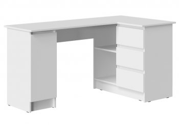 Стол письменный угловой Бостон лайт СП-003 белый (Стиль) в Невьянске - nevyansk.mebel-e96.ru