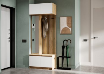 Прихожая Бостон Лайт комп.2 белый (Стиль) в Невьянске - nevyansk.mebel-e96.ru