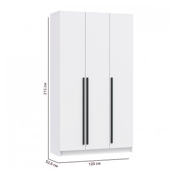 Шкаф 1200 мм 67.15 Брандо ЛДСП Белый (высота 2150) (Олмеко) в Невьянске - nevyansk.mebel-e96.ru