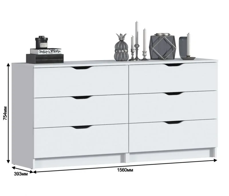 Комод Бруклин СБ-3252/1 (Белый) (СП) в Невьянске - nevyansk.mebel-e96.ru