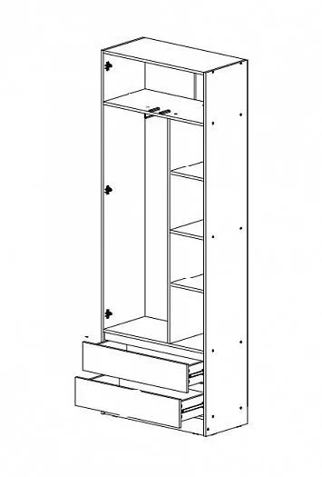 Шкаф 800 мм Челси Color (Миф) в Невьянске - nevyansk.mebel-e96.ru