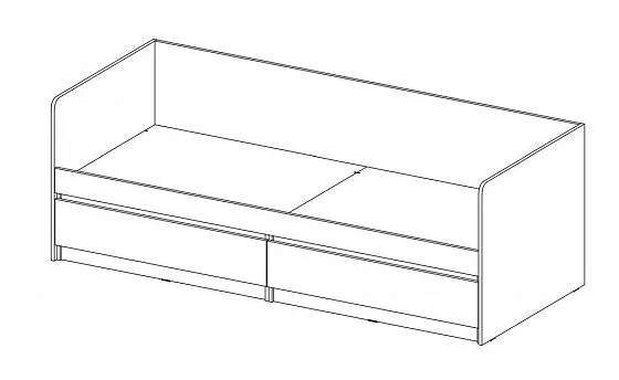 Кровать с ящиками Челси Color (Миф) в Невьянске - nevyansk.mebel-e96.ru