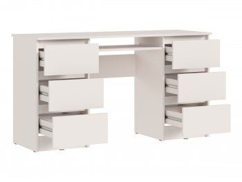 Письменный стол Челси 6 ящиков кашемир (Миф) в Невьянске - nevyansk.mebel-e96.ru