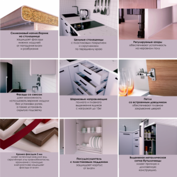 Кухонный гарнитур Фьюжн 2200 мм (Санвут) в Невьянске - nevyansk.mebel-e96.ru