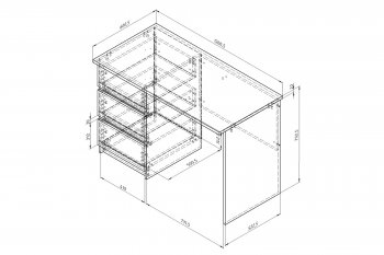 Стол письменный Дельта Next 15.04 ЯС/графит (ФМ) в Невьянске - nevyansk.mebel-e96.ru