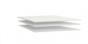 Дополнительные полки в шкаф 6-дверный, Клер (855*495*16) Белый (СБК) в Невьянске - nevyansk.mebel-e96.ru | фото