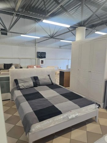 Кровать из массива Джали льняной (БМ) в Невьянске - nevyansk.mebel-e96.ru