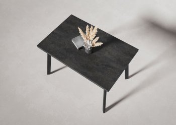 Стол нераздв. Дублин 32 КРАФТ В2, ЛДСП Цемент темный (Вудман) в Невьянске - nevyansk.mebel-e96.ru