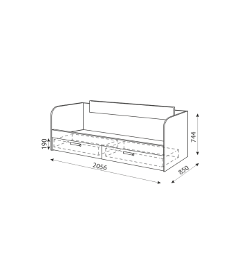 Кровать с ящиками Дуглас М13 (Риннер) в Невьянске - nevyansk.mebel-e96.ru