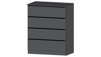 Комод Элегант 4 ящика Графит (Лин) в Невьянске - nevyansk.mebel-e96.ru