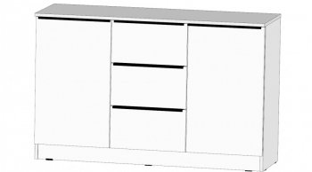 Комод Элегант большой Белый (Лин) в Невьянске - nevyansk.mebel-e96.ru