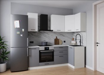 Угловой кухонный гарнитур Элеганция 2200*1000 мм (Sanvut) в Невьянске - nevyansk.mebel-e96.ru