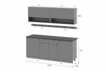 Кухонный гарнитур Энни 2000 мм (МИ) в Невьянске - nevyansk.mebel-e96.ru