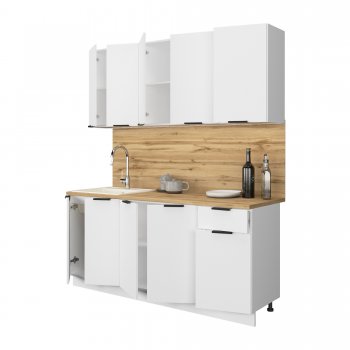 КУхонный гарнитур Эстетик 1800 мм белый (Сурская) в Невьянске - nevyansk.mebel-e96.ru