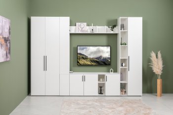Стенка Эйр модульная, белый (Моби) в Невьянске - nevyansk.mebel-e96.ru
