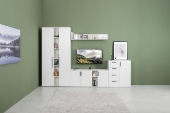 Стенка Эйр комп 1, белый (Моби) в Невьянске - nevyansk.mebel-e96.ru