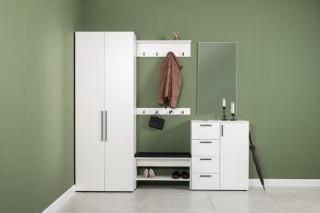 Тумба для обуви Эйр 16.130 белый (Моби) в Невьянске - nevyansk.mebel-e96.ru