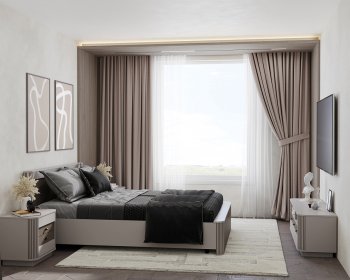 Спальный гарнитур Фантазия модульный, кашемир (Олмеко) в Невьянске - nevyansk.mebel-e96.ru