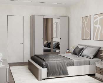 Спальный гарнитур Фантазия модульный, кашемир (Олмеко) в Невьянске - nevyansk.mebel-e96.ru