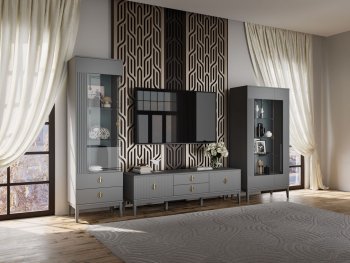 Стенка Фарго модульная антрацит (БМ) в Невьянске - nevyansk.mebel-e96.ru